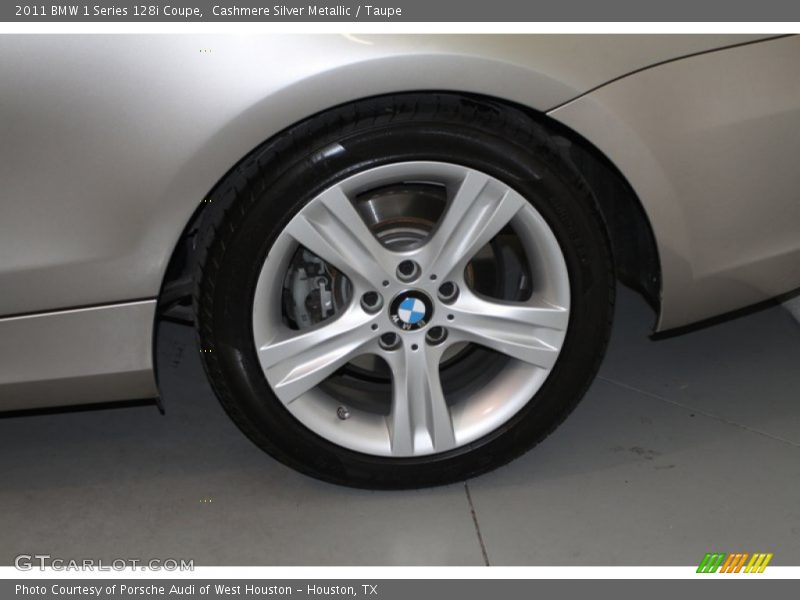 Cashmere Silver Metallic / Taupe 2011 BMW 1 Series 128i Coupe