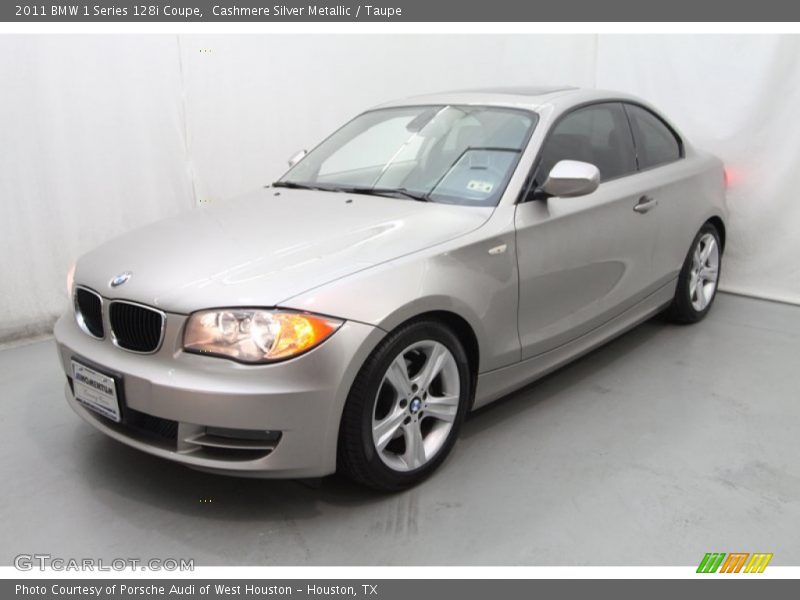 Cashmere Silver Metallic / Taupe 2011 BMW 1 Series 128i Coupe