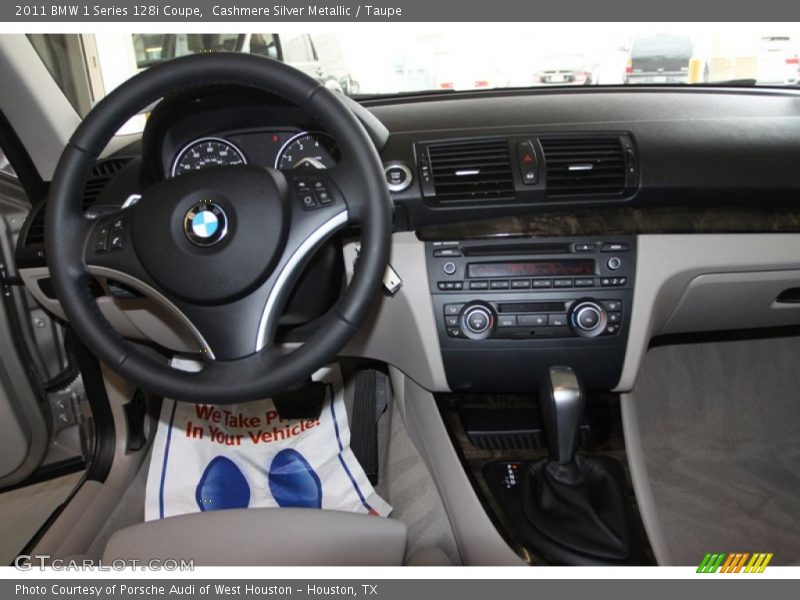 Cashmere Silver Metallic / Taupe 2011 BMW 1 Series 128i Coupe