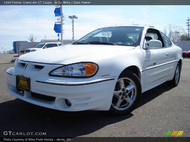 Arctic White / Dark Pewter 1999 Pontiac Grand Am GT Coupe