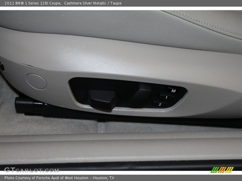 Cashmere Silver Metallic / Taupe 2011 BMW 1 Series 128i Coupe