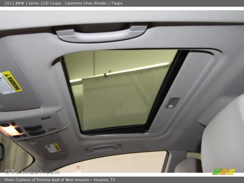 Cashmere Silver Metallic / Taupe 2011 BMW 1 Series 128i Coupe