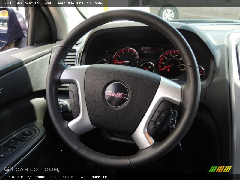 Deep Blue Metallic / Ebony 2011 GMC Acadia SLT AWD