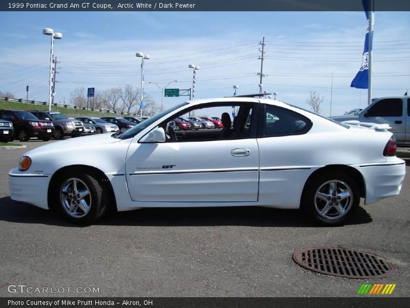 Arctic White / Dark Pewter 1999 Pontiac Grand Am GT Coupe