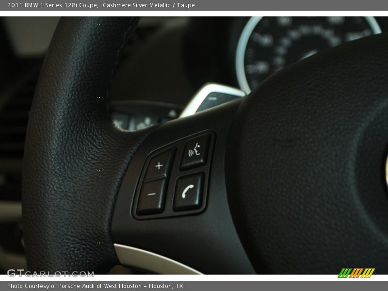 Cashmere Silver Metallic / Taupe 2011 BMW 1 Series 128i Coupe