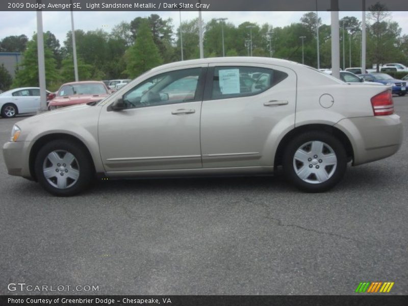 Light Sandstone Metallic / Dark Slate Gray 2009 Dodge Avenger SE