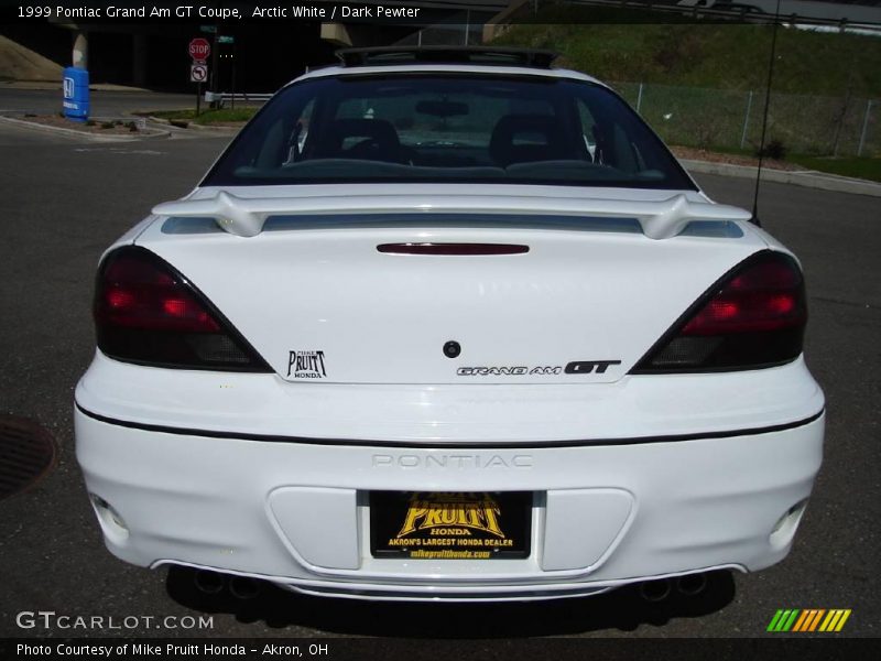 Arctic White / Dark Pewter 1999 Pontiac Grand Am GT Coupe