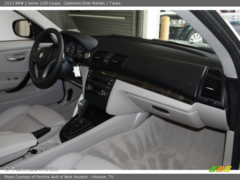 Cashmere Silver Metallic / Taupe 2011 BMW 1 Series 128i Coupe