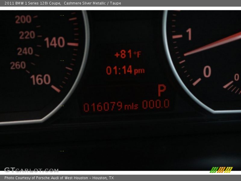 Cashmere Silver Metallic / Taupe 2011 BMW 1 Series 128i Coupe