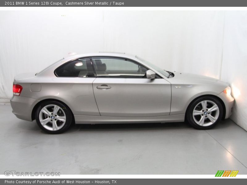 Cashmere Silver Metallic / Taupe 2011 BMW 1 Series 128i Coupe