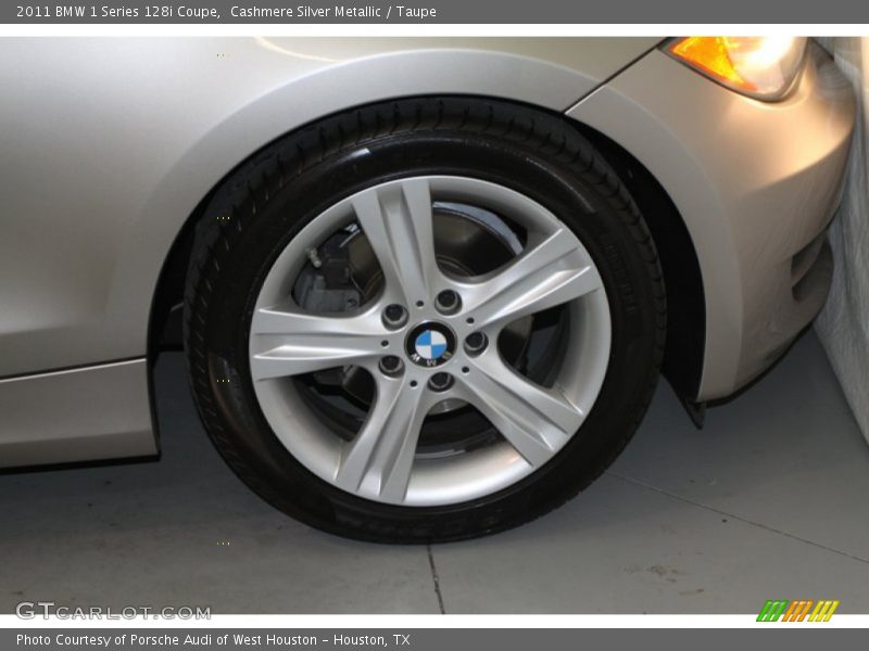 Cashmere Silver Metallic / Taupe 2011 BMW 1 Series 128i Coupe