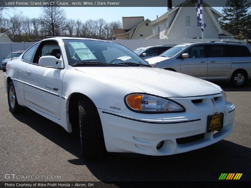 Arctic White / Dark Pewter 1999 Pontiac Grand Am GT Coupe