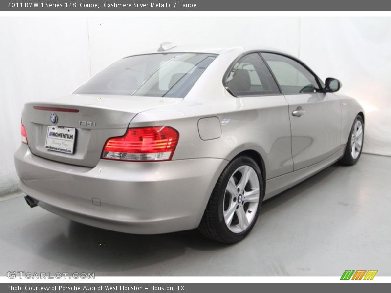 Cashmere Silver Metallic / Taupe 2011 BMW 1 Series 128i Coupe