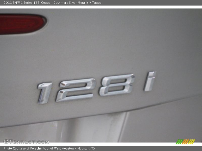 Cashmere Silver Metallic / Taupe 2011 BMW 1 Series 128i Coupe