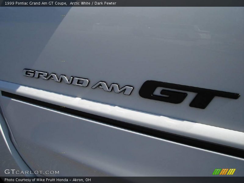 Arctic White / Dark Pewter 1999 Pontiac Grand Am GT Coupe