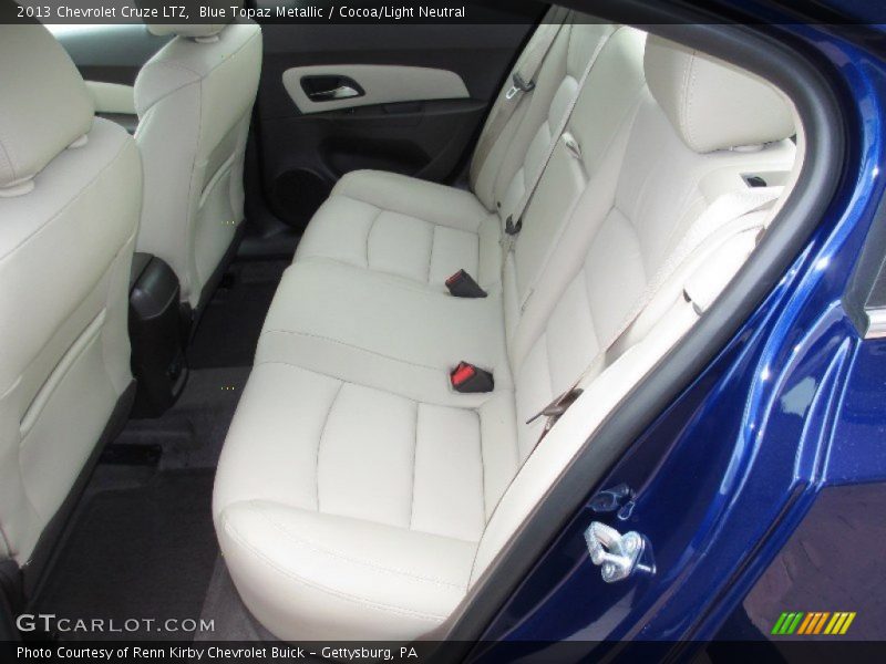 Blue Topaz Metallic / Cocoa/Light Neutral 2013 Chevrolet Cruze LTZ