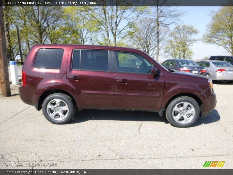 Dark Cherry Pearl / Black 2013 Honda Pilot EX-L 4WD