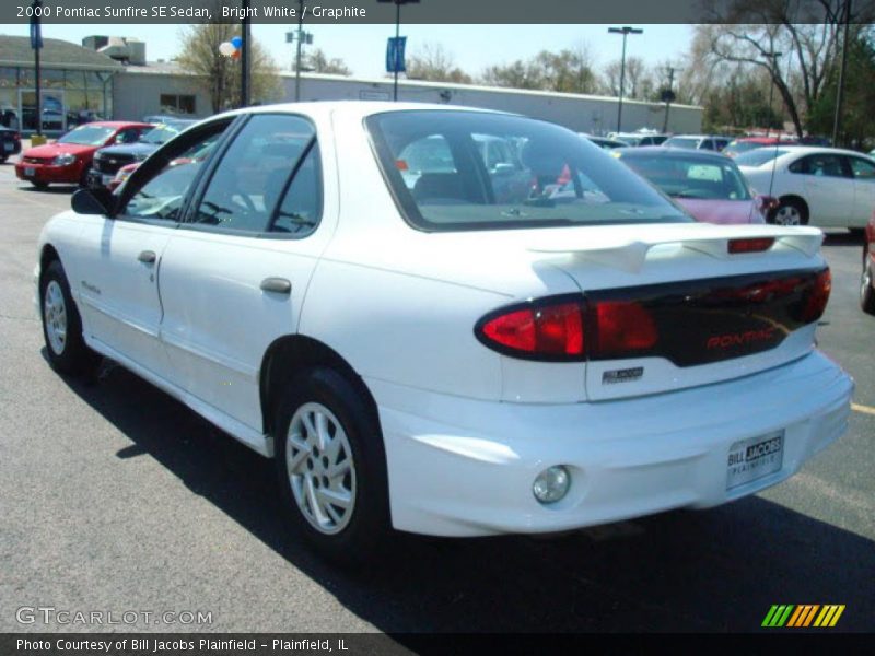 Bright White / Graphite 2000 Pontiac Sunfire SE Sedan
