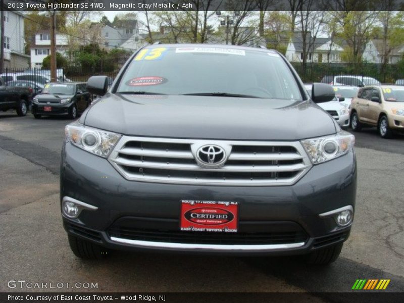 Magnetic Gray Metallic / Ash 2013 Toyota Highlander SE 4WD