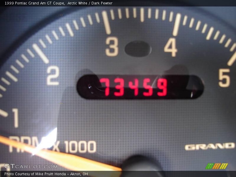 Arctic White / Dark Pewter 1999 Pontiac Grand Am GT Coupe