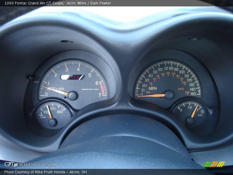Arctic White / Dark Pewter 1999 Pontiac Grand Am GT Coupe