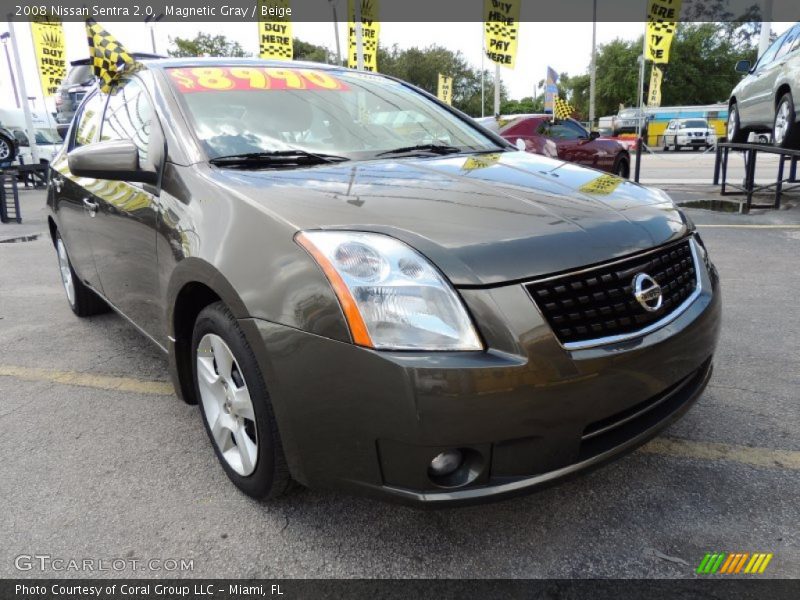 Magnetic Gray / Beige 2008 Nissan Sentra 2.0