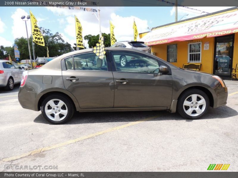 Magnetic Gray / Beige 2008 Nissan Sentra 2.0