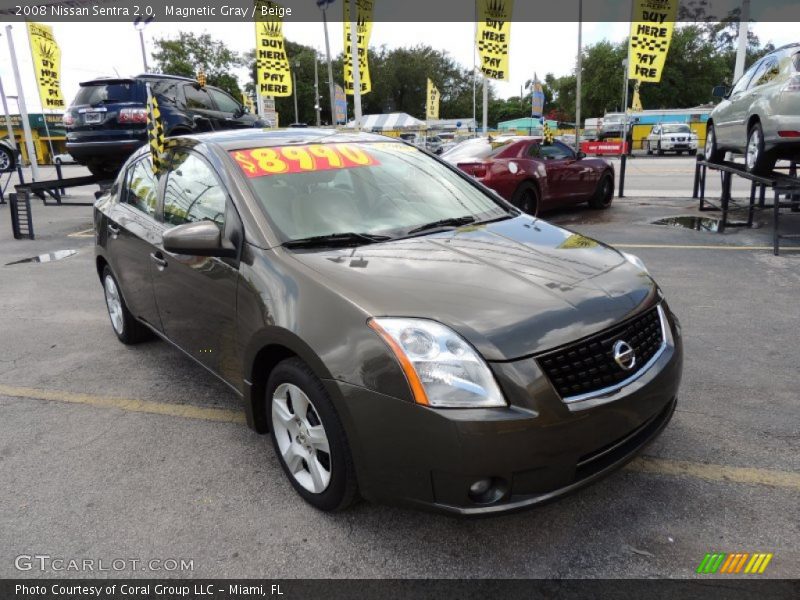 Magnetic Gray / Beige 2008 Nissan Sentra 2.0