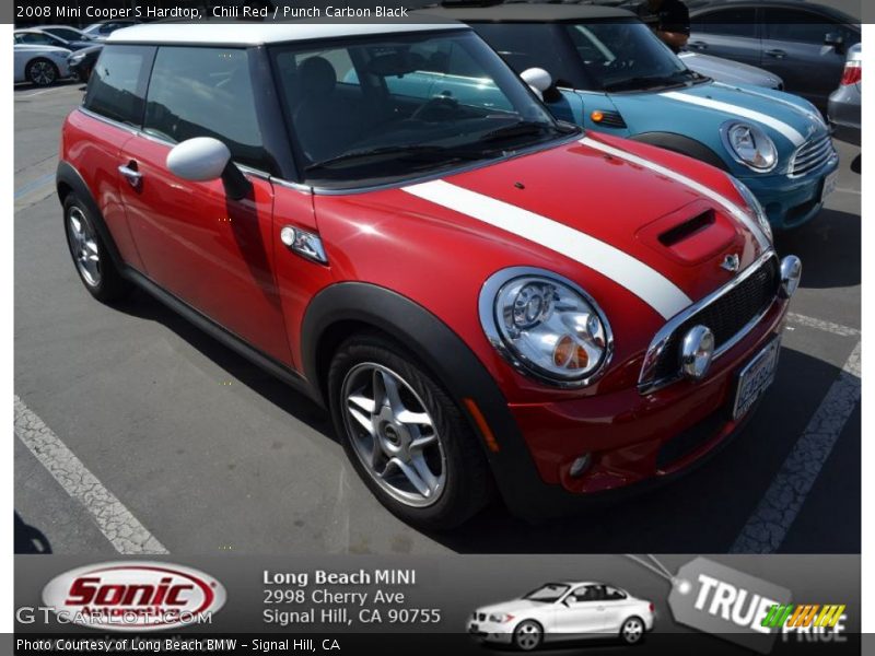 Chili Red / Punch Carbon Black 2008 Mini Cooper S Hardtop