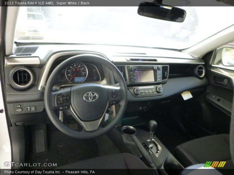 Super White / Black 2013 Toyota RAV4 XLE AWD