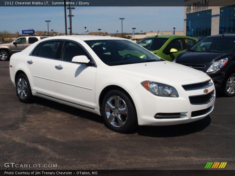 Summit White / Ebony 2012 Chevrolet Malibu LT