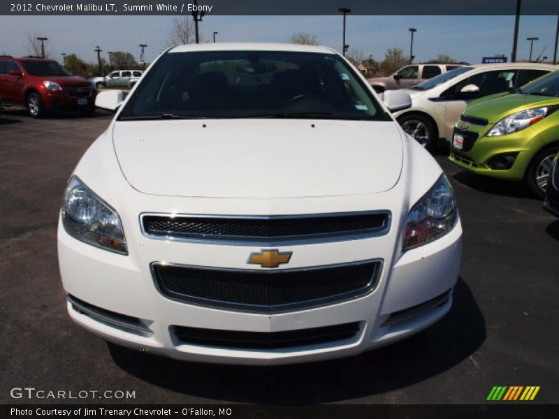 Summit White / Ebony 2012 Chevrolet Malibu LT