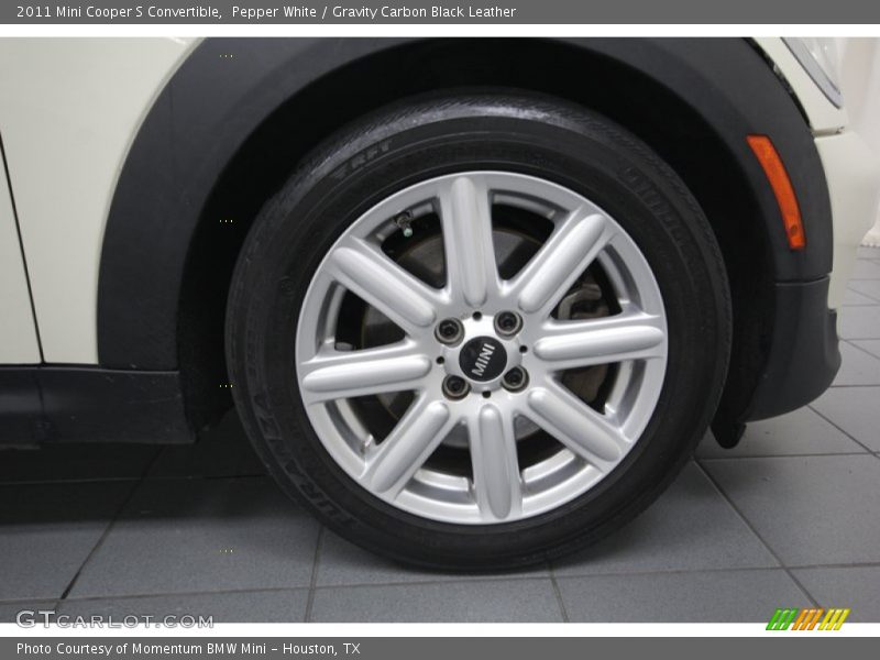 Pepper White / Gravity Carbon Black Leather 2011 Mini Cooper S Convertible