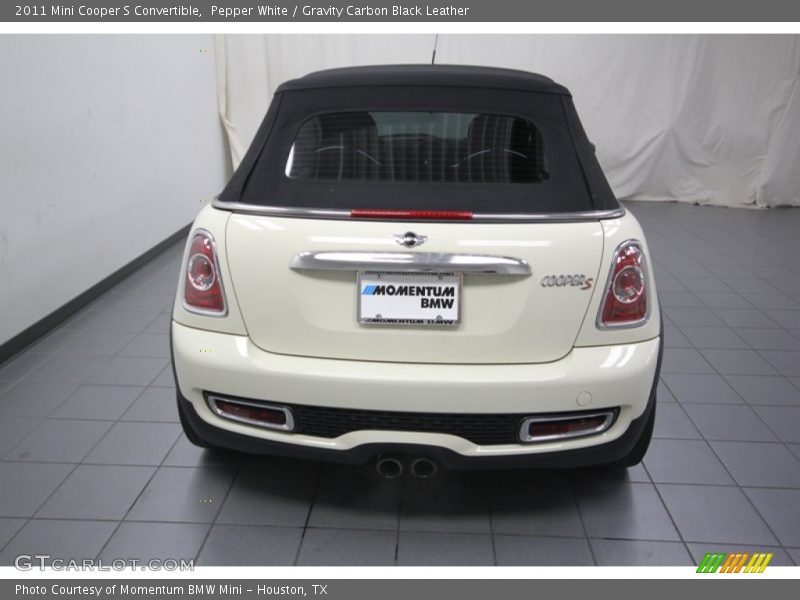 Pepper White / Gravity Carbon Black Leather 2011 Mini Cooper S Convertible