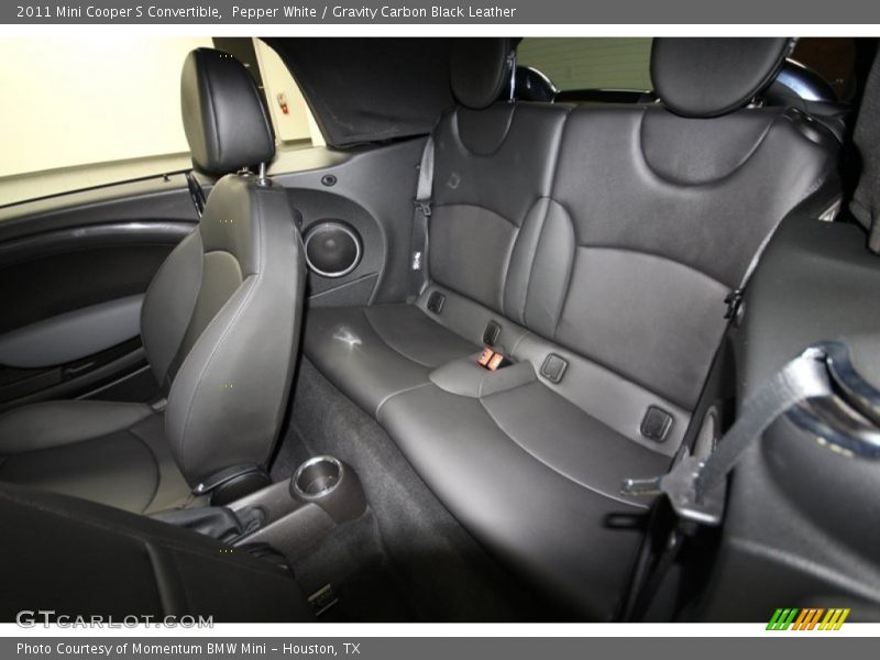 Pepper White / Gravity Carbon Black Leather 2011 Mini Cooper S Convertible