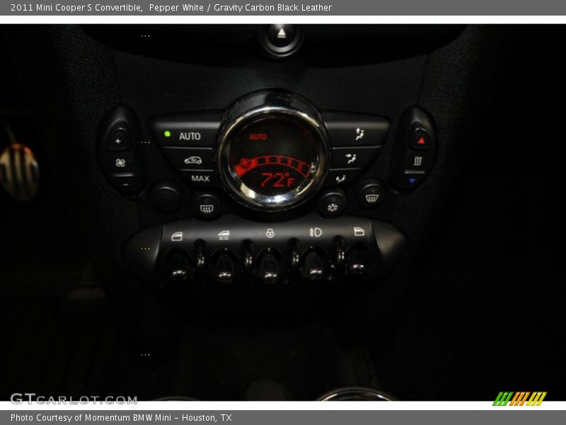 Pepper White / Gravity Carbon Black Leather 2011 Mini Cooper S Convertible