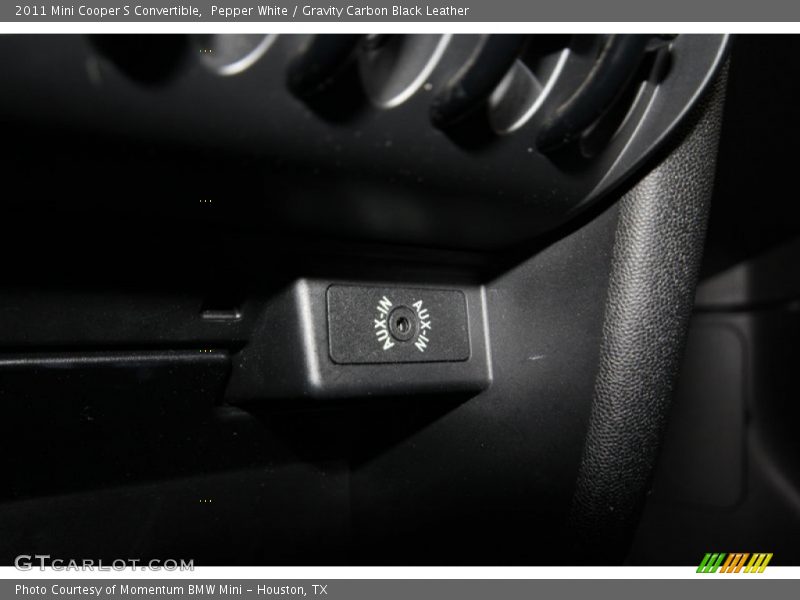 Pepper White / Gravity Carbon Black Leather 2011 Mini Cooper S Convertible