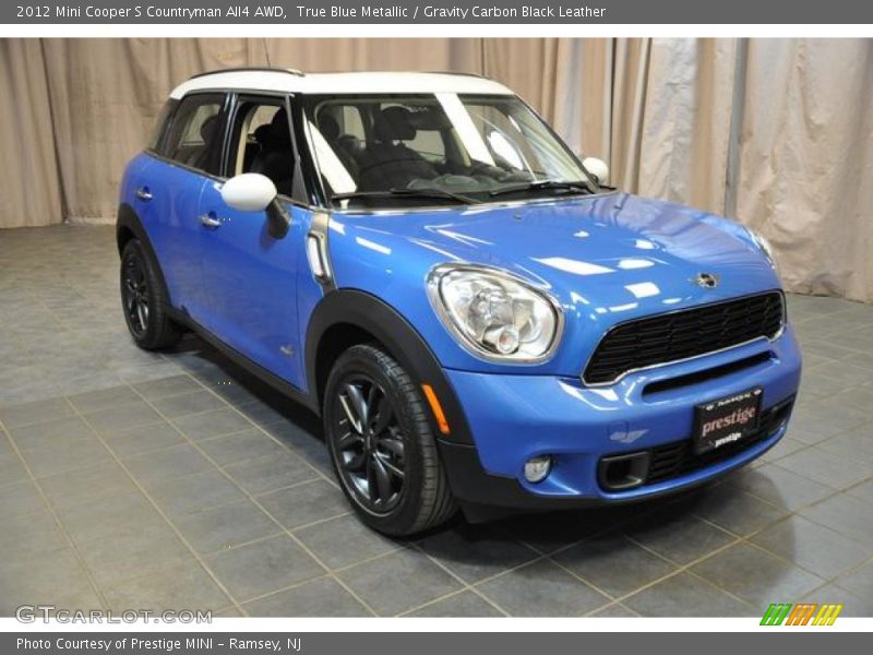 True Blue Metallic / Gravity Carbon Black Leather 2012 Mini Cooper S Countryman All4 AWD