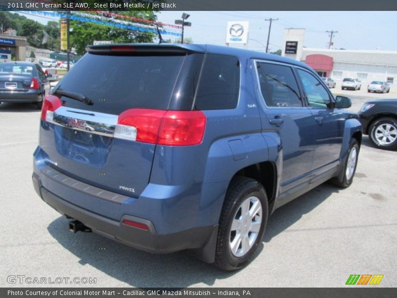 Steel Blue Metallic / Jet Black 2011 GMC Terrain SLE AWD