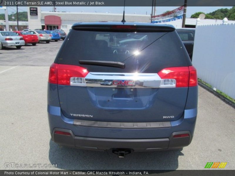 Steel Blue Metallic / Jet Black 2011 GMC Terrain SLE AWD