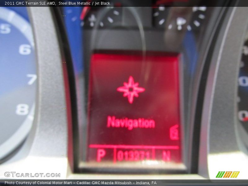 Steel Blue Metallic / Jet Black 2011 GMC Terrain SLE AWD