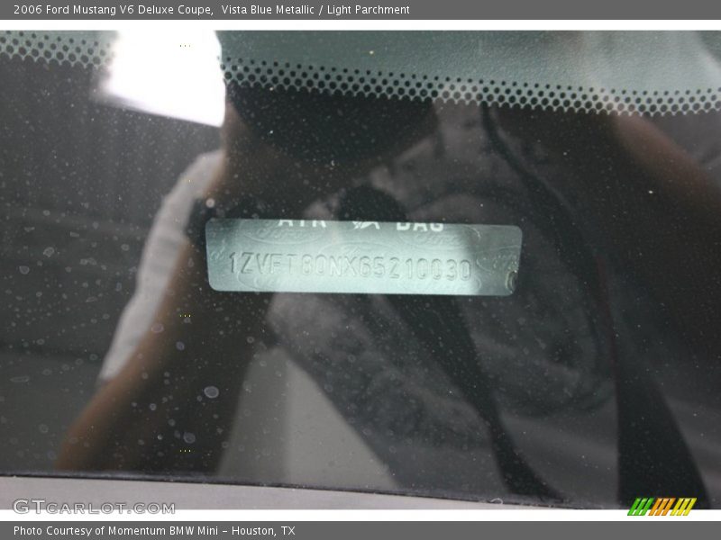 Vista Blue Metallic / Light Parchment 2006 Ford Mustang V6 Deluxe Coupe