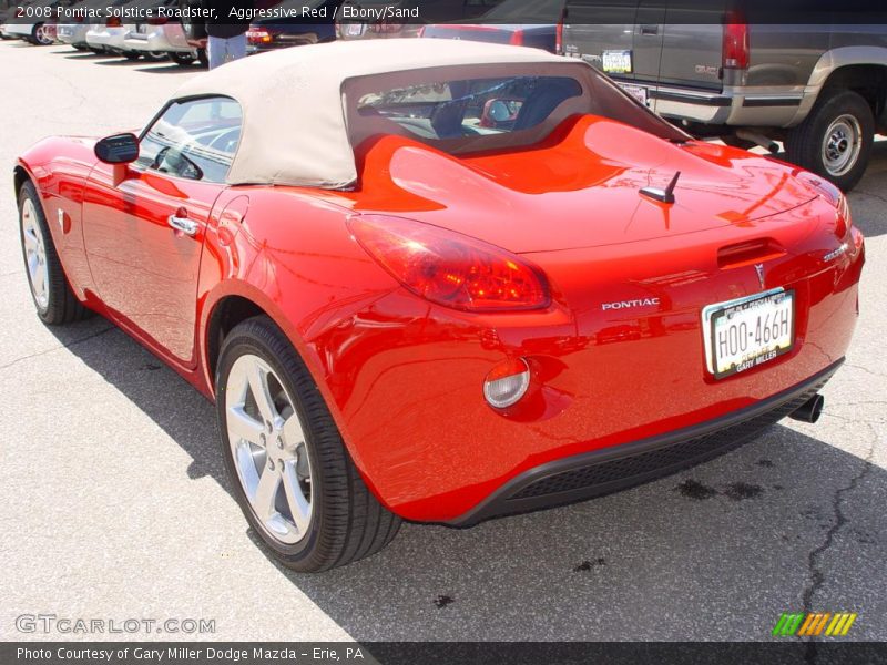 Aggressive Red / Ebony/Sand 2008 Pontiac Solstice Roadster