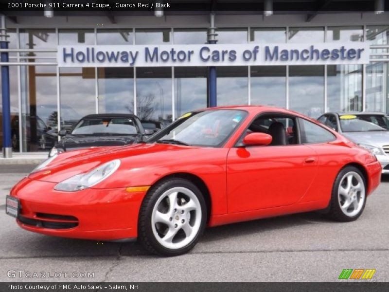 Guards Red / Black 2001 Porsche 911 Carrera 4 Coupe
