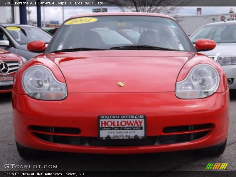 Guards Red / Black 2001 Porsche 911 Carrera 4 Coupe