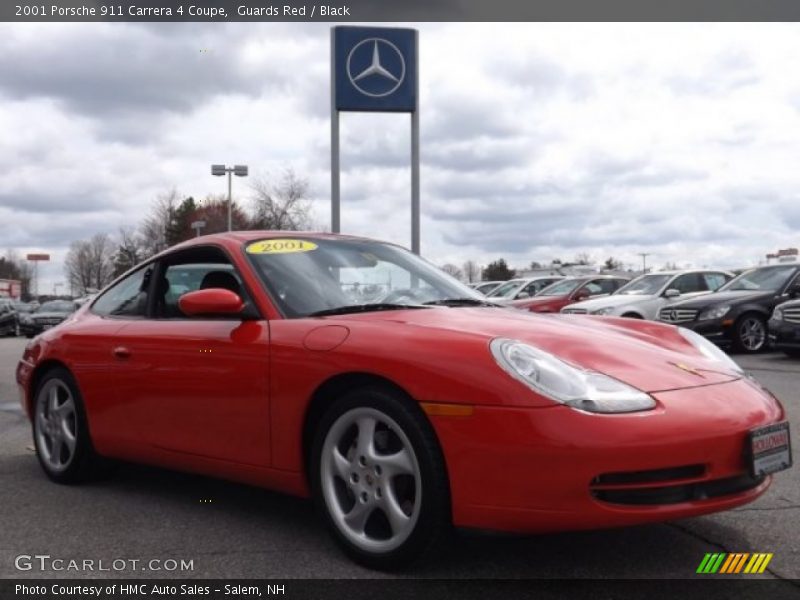 Guards Red / Black 2001 Porsche 911 Carrera 4 Coupe
