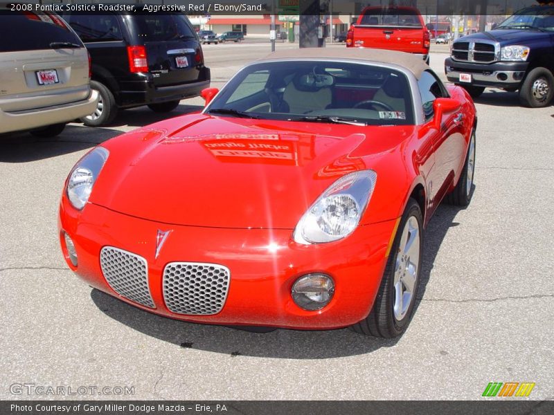 Aggressive Red / Ebony/Sand 2008 Pontiac Solstice Roadster