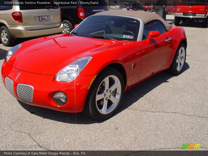 Aggressive Red / Ebony/Sand 2008 Pontiac Solstice Roadster