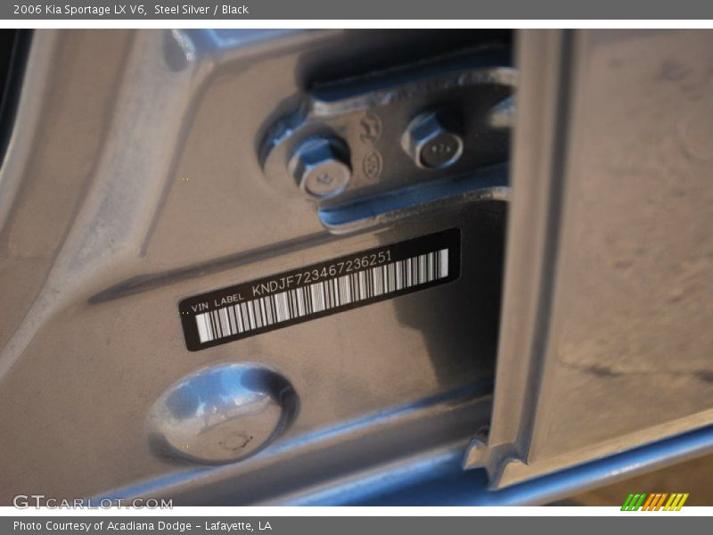 Steel Silver / Black 2006 Kia Sportage LX V6