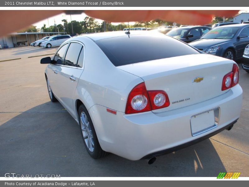White Diamond Tricoat / Ebony/Brick 2011 Chevrolet Malibu LTZ